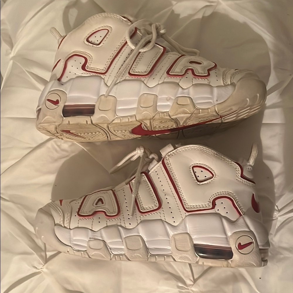 Nike Kids Air Uptempo White Red Shoes